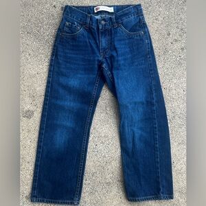Boys Levi’s 505 Regular Denim Blue Jeans Size 8 Reg